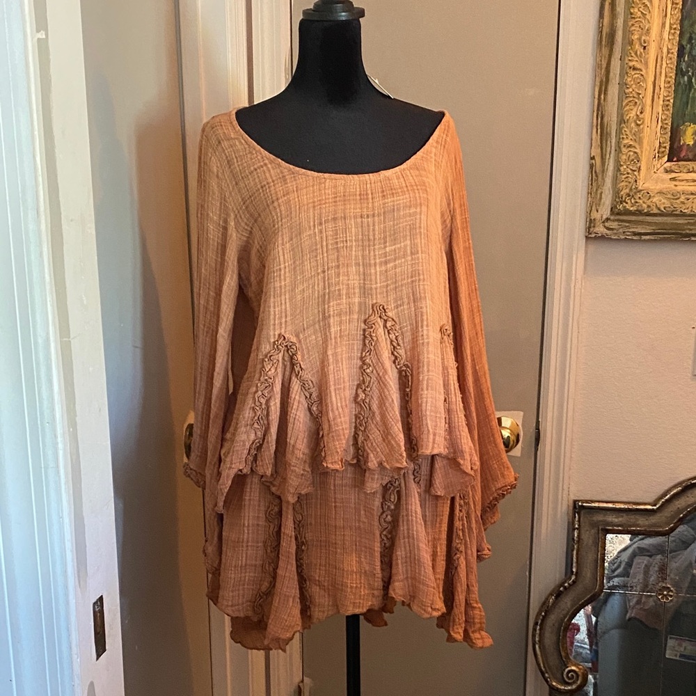 Free People Layered Brown Tunic